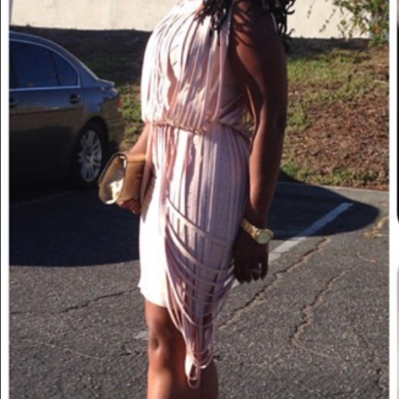 House of CB Champagne Colored Bandage Dress - Picture 2 of 4